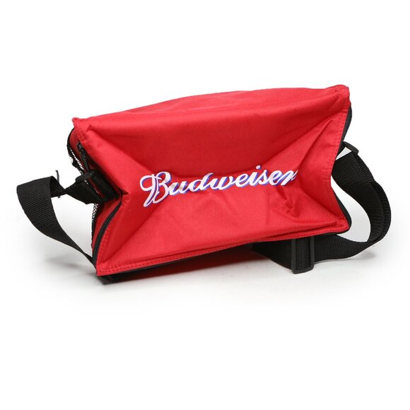 Budweiser Soft Insulated Beer Cooler Bag Picnic Summer Travel Tailgate Red Black - Picture 7 of 10